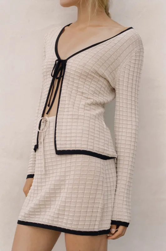 Rhythm Seaside Knit Mini Skirt - OAT sold by Sun Diego Boardshops