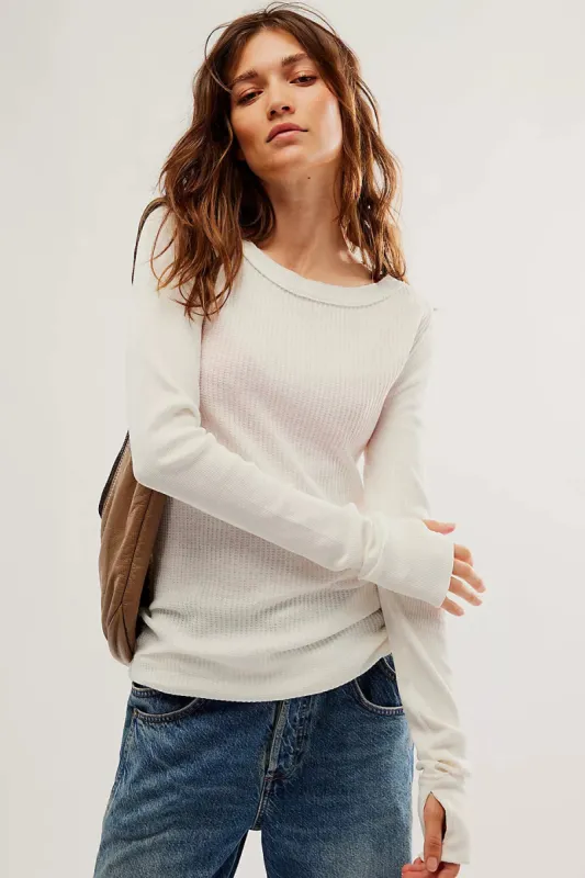 Free People Care FP Honey B Crew Neck - IVORY sold by Sun Diego Boardshops