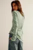 Free People Care FP Honey B Crew Neck - ICEBERG GREEN sold by Sun Diego Boardshops