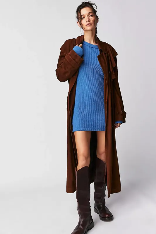 Free People Care FP Honey B Crew Neck - COPENHAGEN BLUE sold by Sun Diego Boardshops