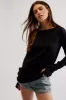 Free People Care FP Honey B Crew Neck - BLACK sold by Sun Diego Boardshops