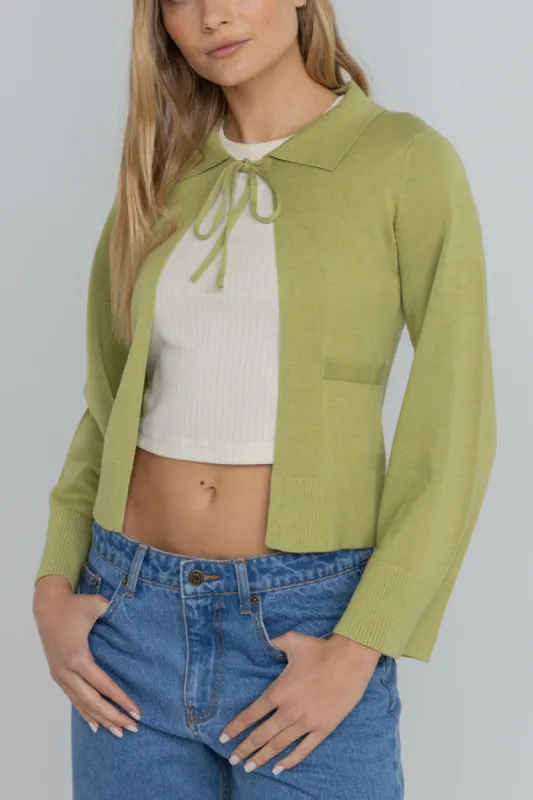 Rhythm Goldie Knit Cardigan - SAGE sold by Sun Diego Boardshops