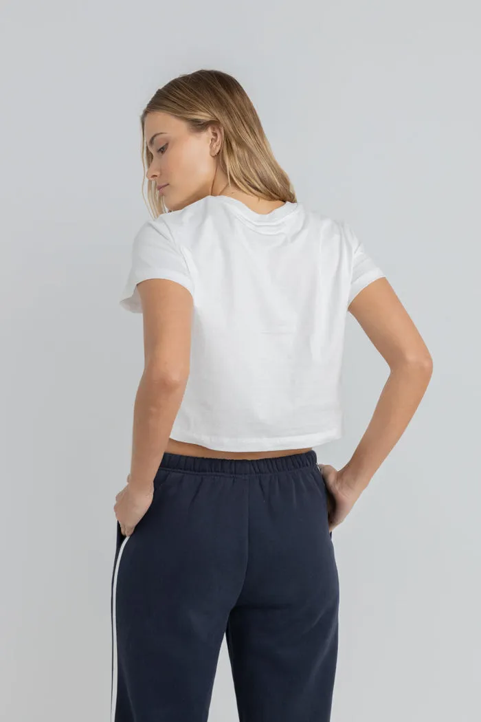 Rhythm Flower Bed Cropped Tee - WHITE sold by Sun Diego Boardshops product image thumbnail 2