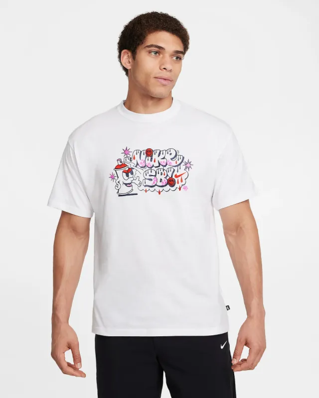 Nike Max90 Skate Spray Can T-Shirt - WHITE sold by Sun Diego Boardshops
