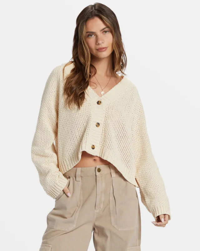 Billabong Lennon Cardigan Sweater - DOVE sold by Sun Diego Boardshops