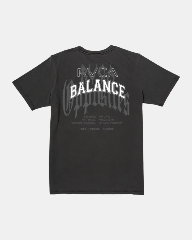 RVCA Metalurgy Short Sleeve T-shirt - BLACK sold by Sun Diego Boardshops