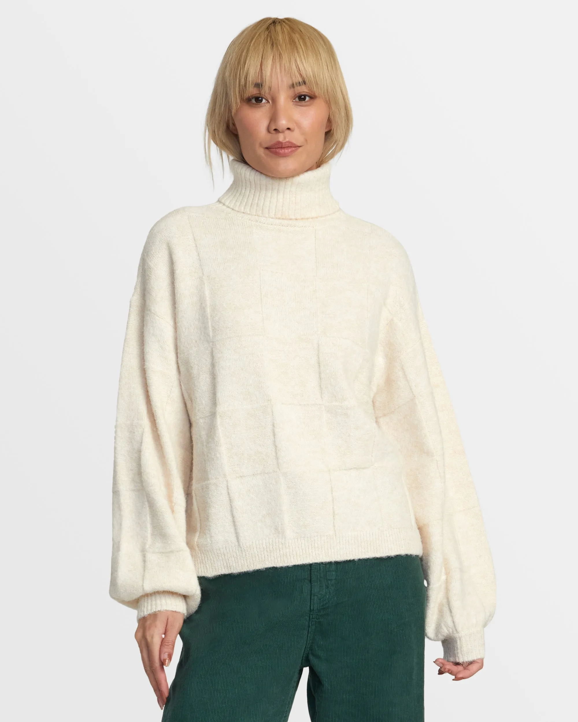 RVCA VINEYARD TURTLENECK SWEATER - OATMEAL sold by Sun Diego Boardshops