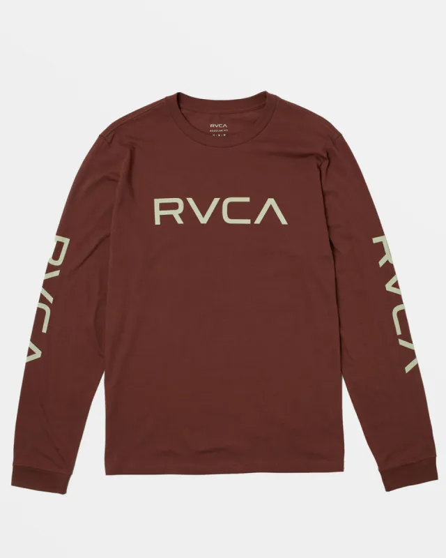 RVCA Big RVCA Long Sleeve Tee - RED EARTH made by RVCA