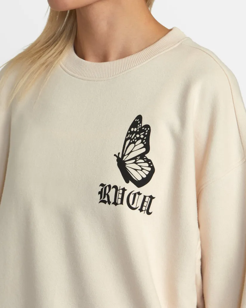 RVCA JUST FLOATIN CREW SWEATSHIRT - LATTE sold by Sun Diego Boardshops product image thumbnail 3