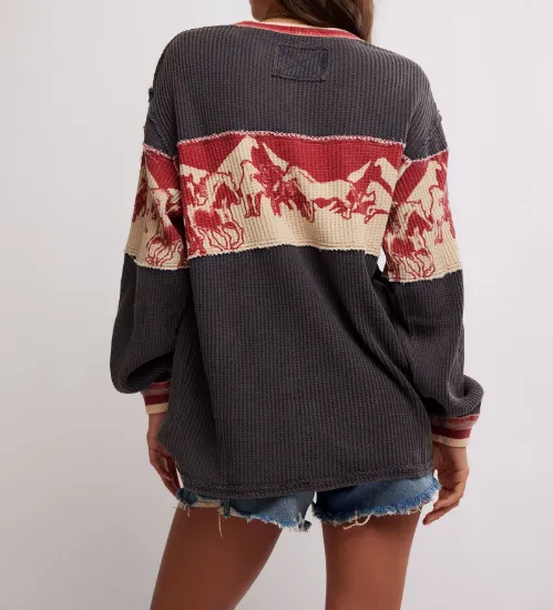 Free People Big Sky Graphic Tee - RED COMBO sold by Sun Diego Boardshops product image thumbnail 3
