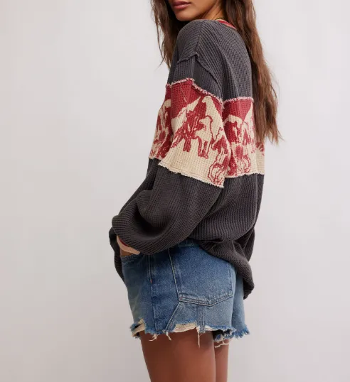 Free People Big Sky Graphic Tee - RED COMBO sold by Sun Diego Boardshops product image thumbnail 2