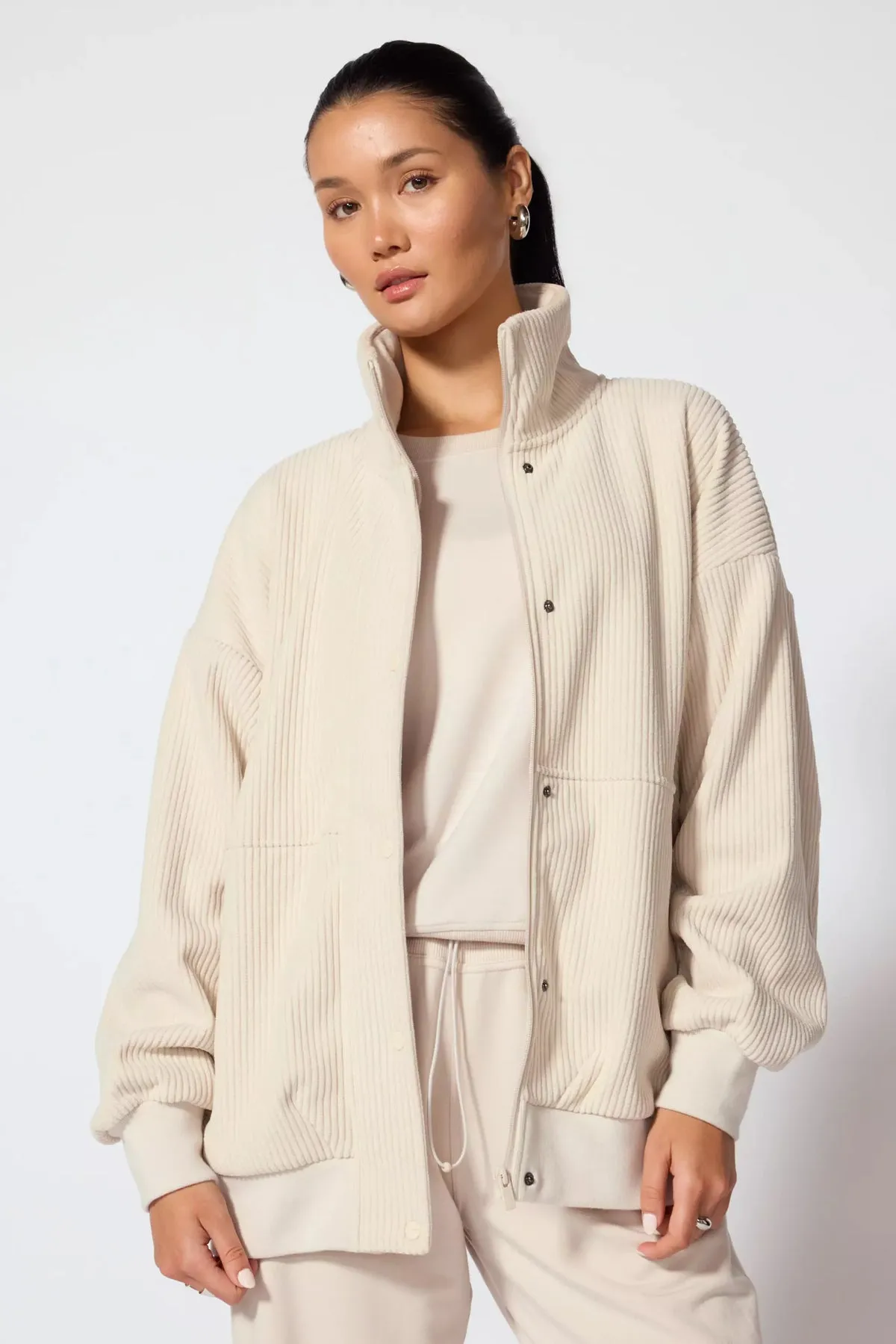 MPG Sport Women Aura Oversized Jacket - STONE sold by Sun Diego Boardshops