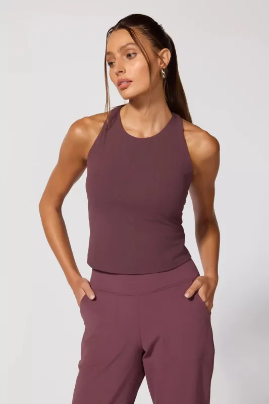 MPG Sport Women Ribbed Studio Tank - HUCKLEBERRY sold by Sun Diego Boardshops