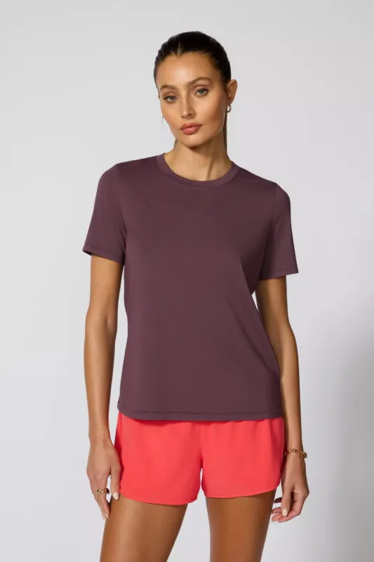 MPG Sport Women Pima Cotton Classic Fit Tee - HUCKLEBERRY sold by Sun Diego Boardshops