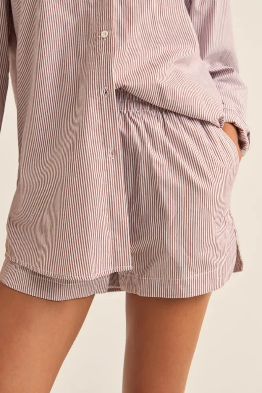 Rhythm Zephyr Stripe Beach Short - CHOCOLATE sold by Sun Diego Boardshops