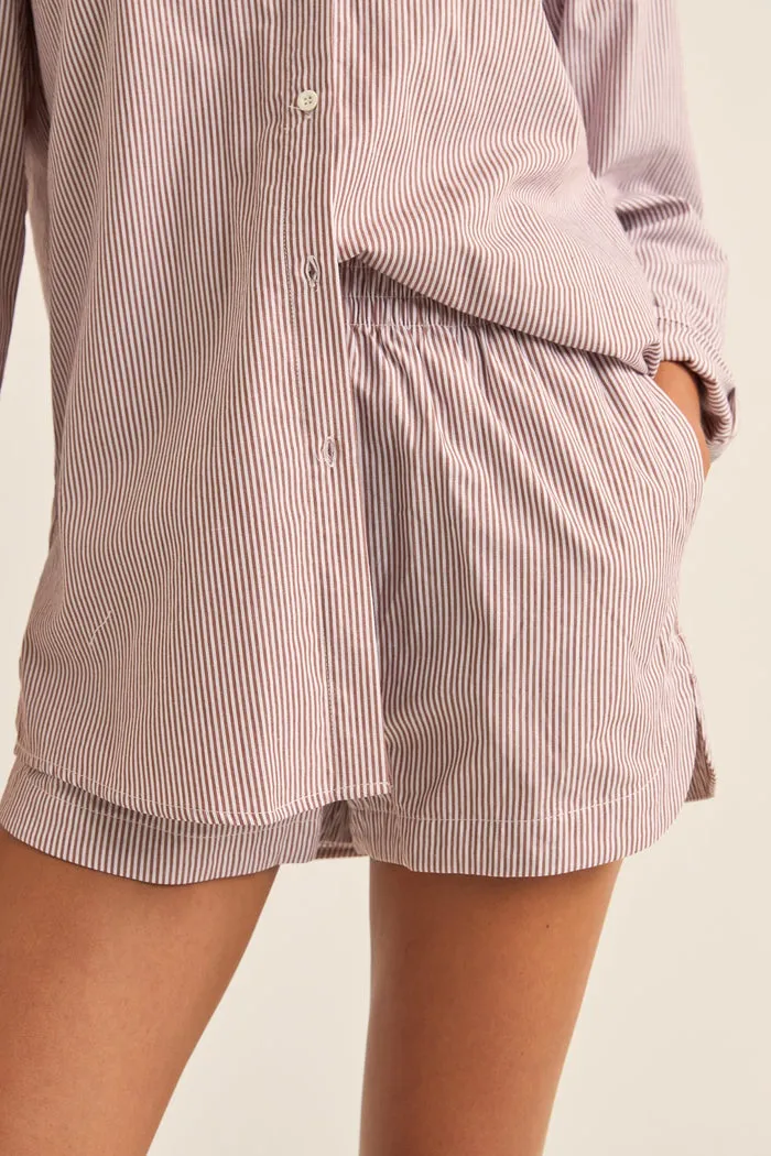 Rhythm Zephyr Stripe Beach Short - CHOCOLATE sold by Sun Diego Boardshops