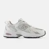 New Balance 530 Shoe - WHITE SILVER METALIC ICE WINE MID CENTURY PINK sold by Sun Diego Boardshops