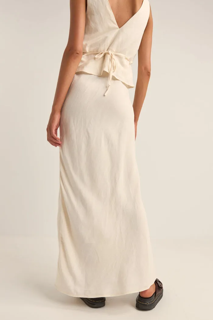Rhythm Bias Cut Maxi Skirt - CREAM sold by Sun Diego Boardshops product image thumbnail 2