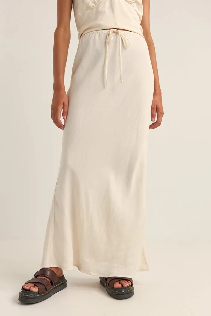 Rhythm Bias Cut Maxi Skirt - CREAM sold by Sun Diego Boardshops