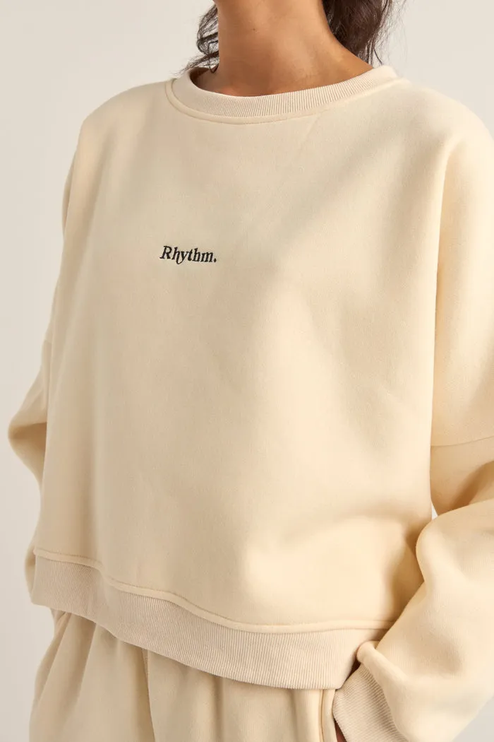 Rhythm Logo Crew Neck Fleece - OATMEAL sold by Sun Diego Boardshops product image thumbnail 2