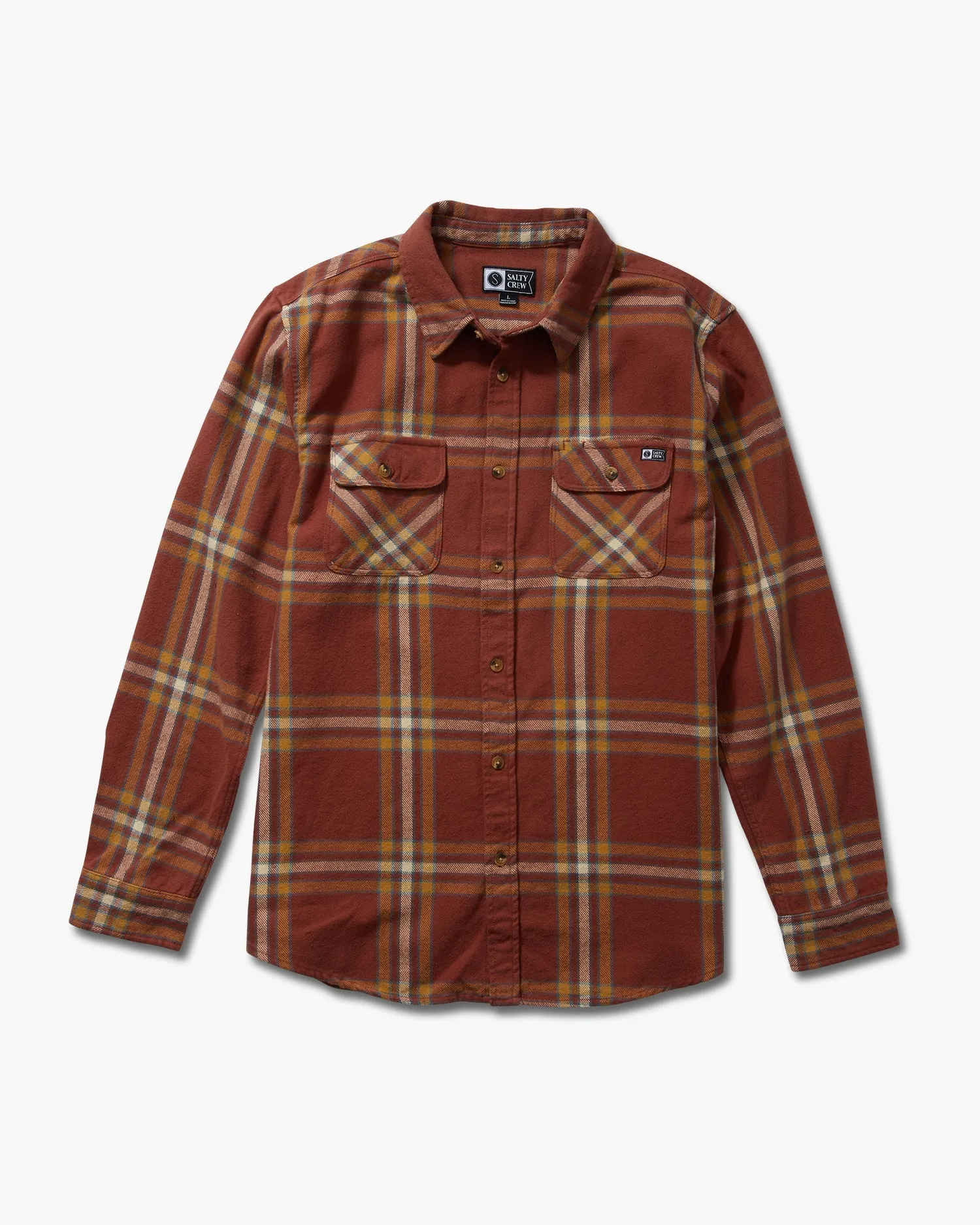 Salty Crew Landfall Flannel - BRICK RED sold by Sun Diego Boardshops product image thumbnail 2