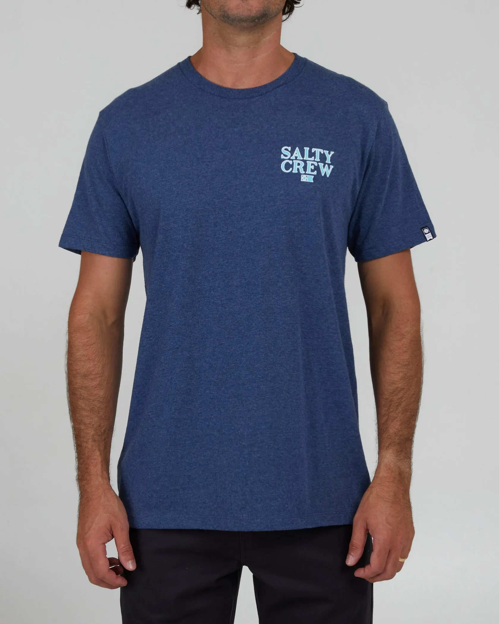 Salty Crew Fish On S/S Classic Tee - NAVY HEATHER sold by Sun Diego Boardshops product image thumbnail 2