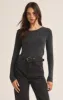 Z-Supply Arlet Thermal Long Sleeve Top - JET BLACK sold by Sun Diego Boardshops