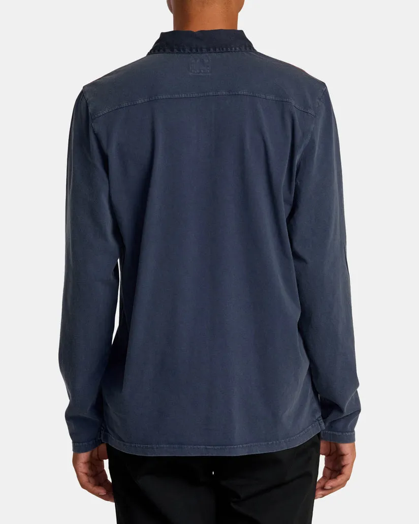 RVCA PTC Polo II Long Sleeve Shirt - MOODY BLUE sold by Sun Diego Boardshops product image thumbnail 2