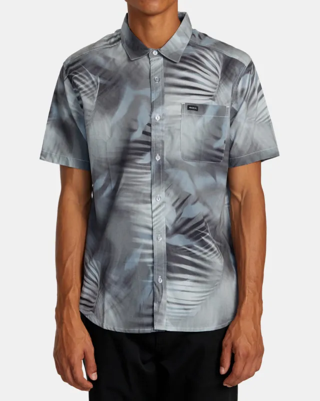 RVCA Spray Palm Short Sleeve Shirt - BLUE HAZE sold by Sun Diego Boardshops
