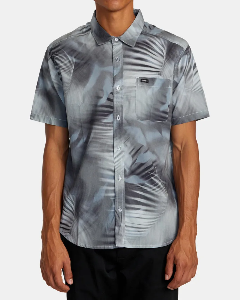 RVCA Spray Palm Short Sleeve Shirt - BLUE HAZE sold by Sun Diego Boardshops