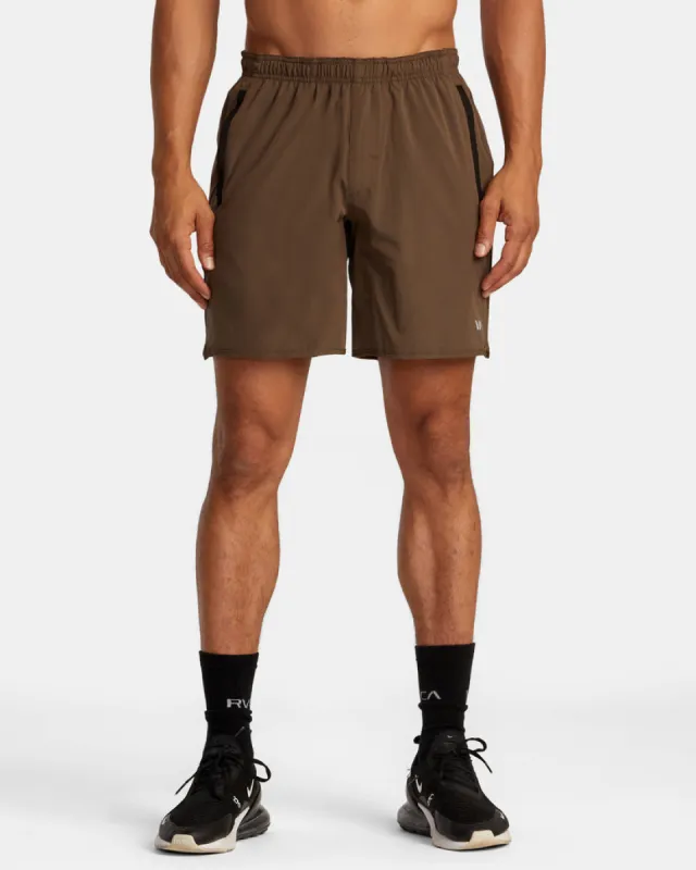 RVCA YOGGER STRETCH 17" ATHLETIC SHORTS - MOCHA sold by Sun Diego Boardshops