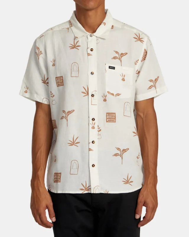 RVCA ARTIFACTS SHORT SLEEVE SHIRT - ECRU sold by Sun Diego Boardshops