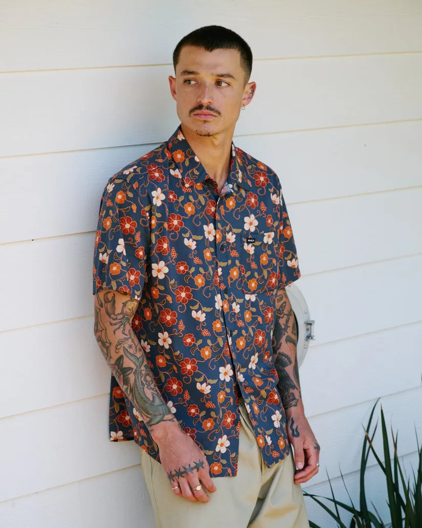 RVCA ANYTIME SHORT SLEEVE SHIRT - DUCK BLUE sold by Sun Diego Boardshops