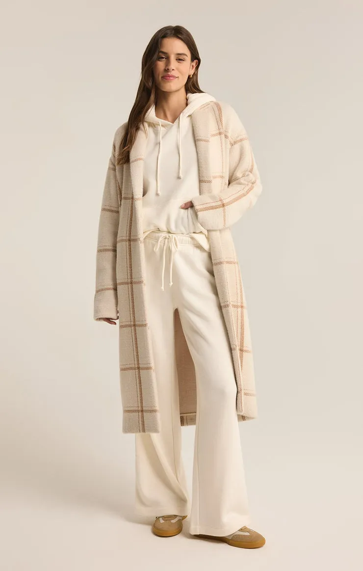 Z-Supply Mason Windowpane Knit Coat - SEA SALT sold by Sun Diego Boardshops product image thumbnail 2