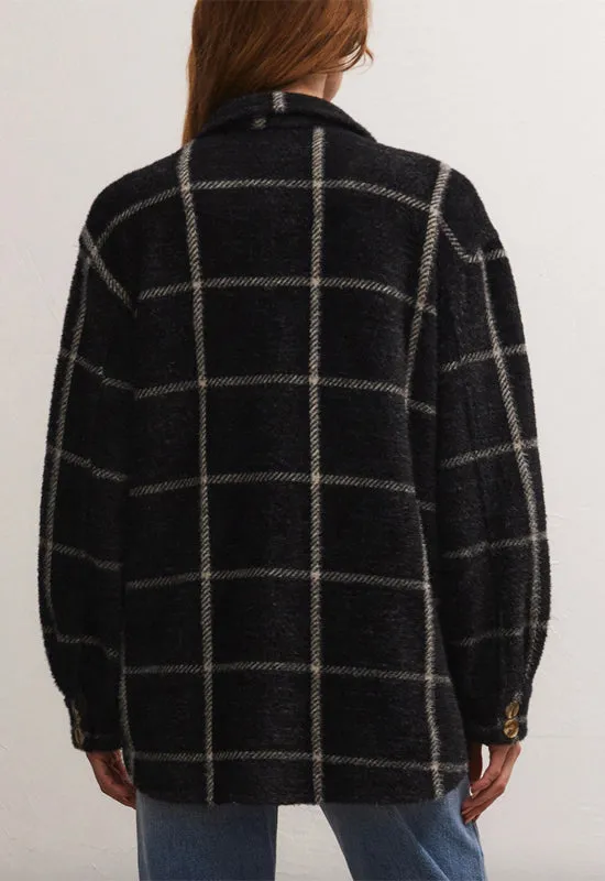 Z-Supply Plaid Tucker Shirt Jacket - WASHED BLACK sold by Sun Diego Boardshops product image thumbnail 2