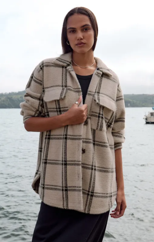 Z-Supply Plaid Tucker Shirt Jacket - Crystal Grey sold by Sun Diego Boardshops