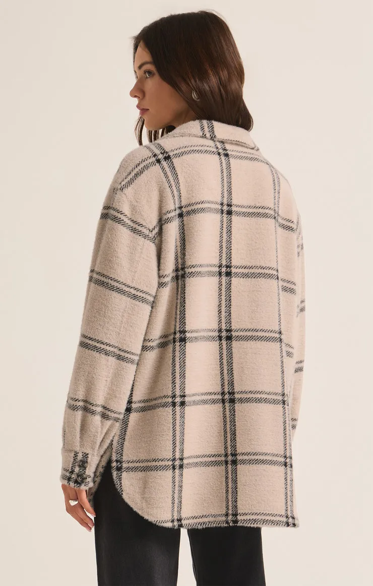 Z-Supply Plaid Tucker Shirt Jacket - Crystal Grey sold by Sun Diego Boardshops product image thumbnail 3
