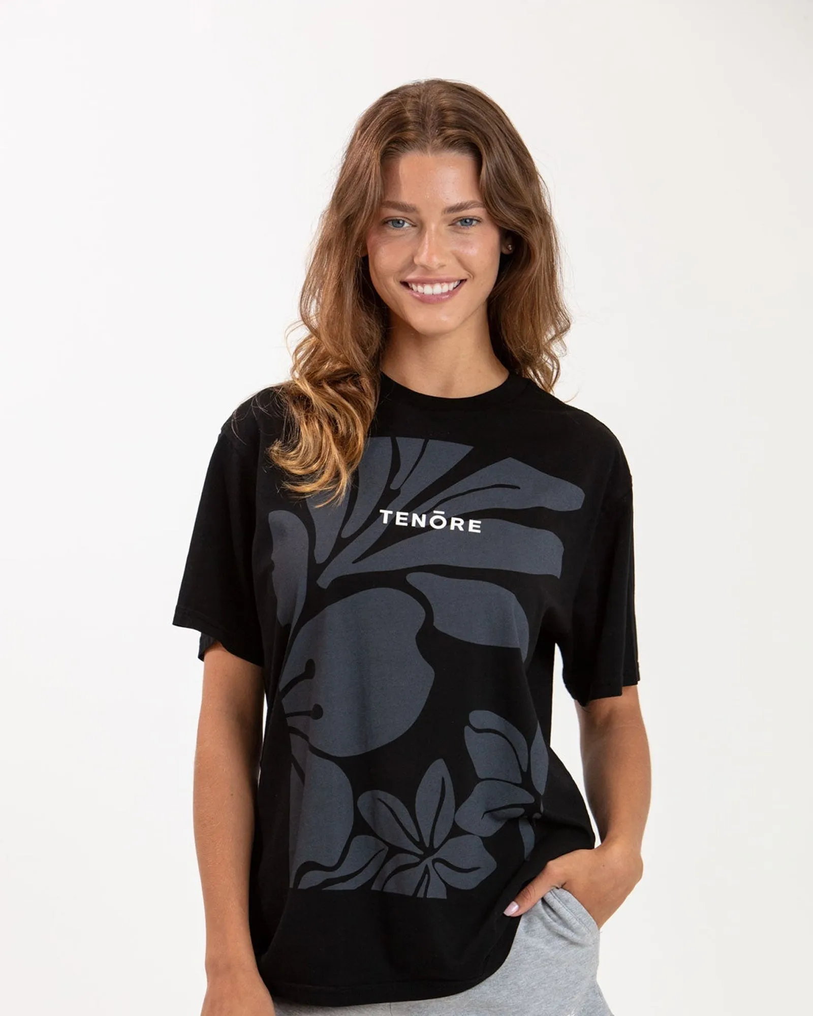 Tenore Aloha Boyfriend Tee - BLACK sold by Sun Diego Boardshops