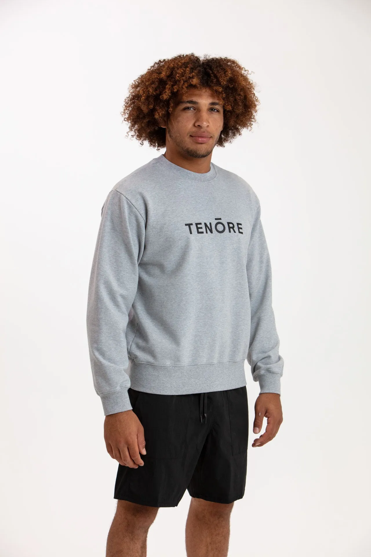 Tenore Logo Fleece Crewneck - HEATHER GREY sold by Sun Diego Boardshops