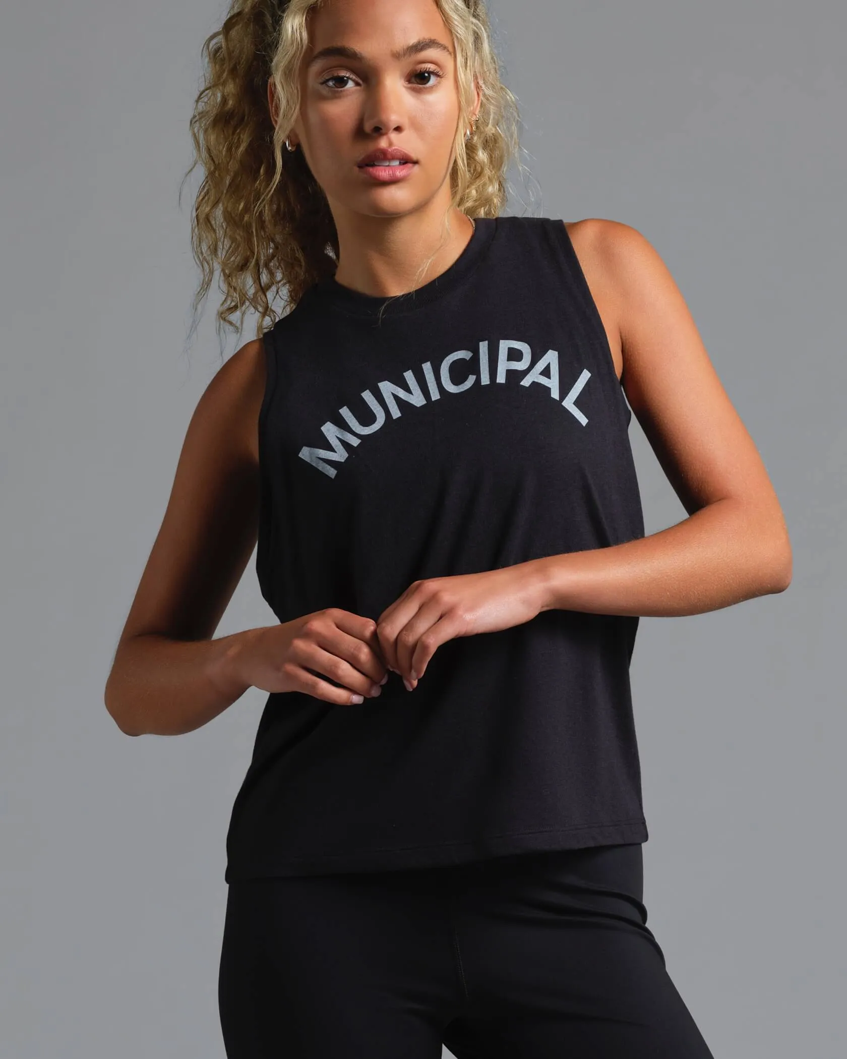 Municipal Women's Origin Tank - BLACK/WHITE sold by Sun Diego Boardshops