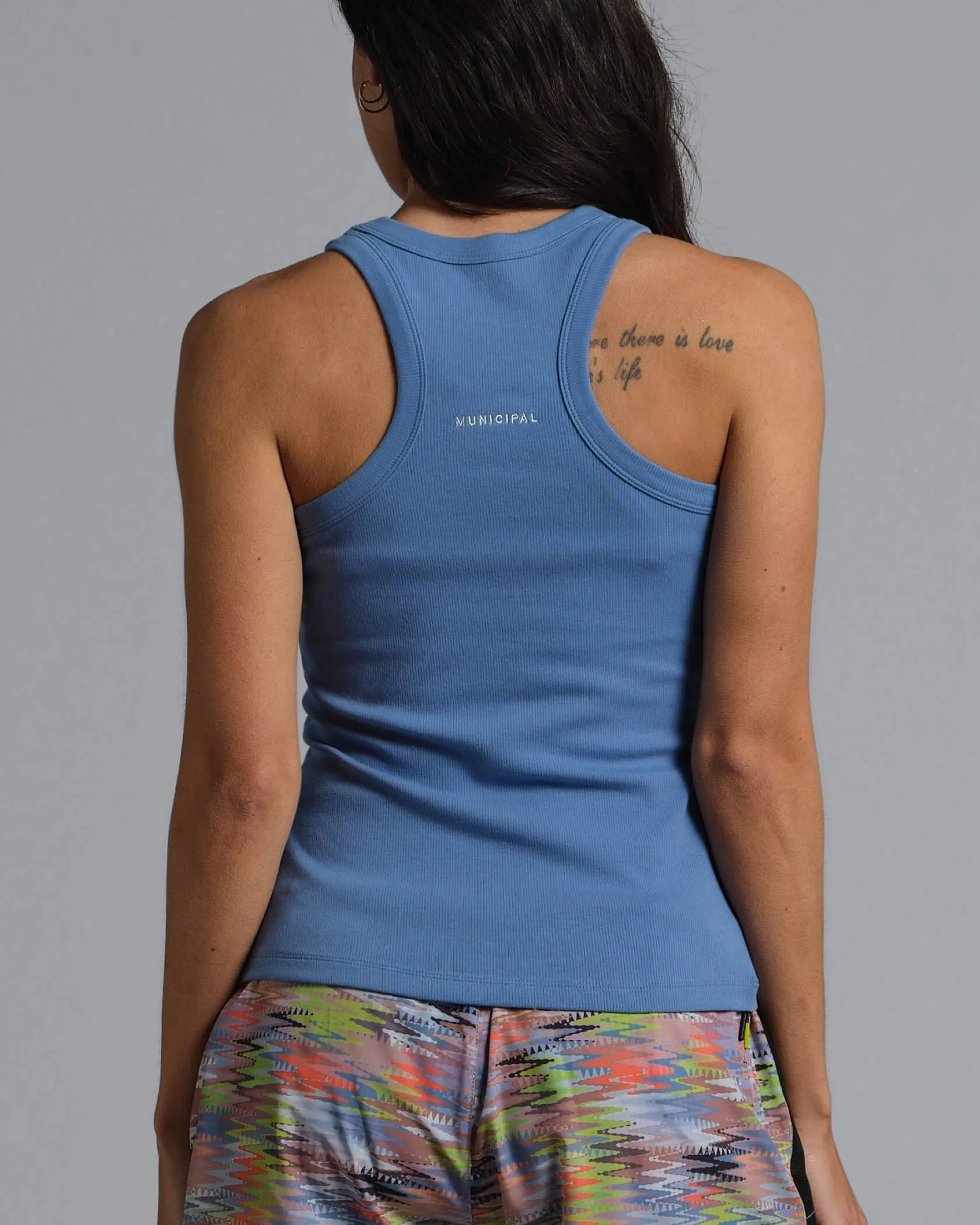 Municipal Women's Rib Knit Tank - DENIM sold by Sun Diego Boardshops product image thumbnail 2
