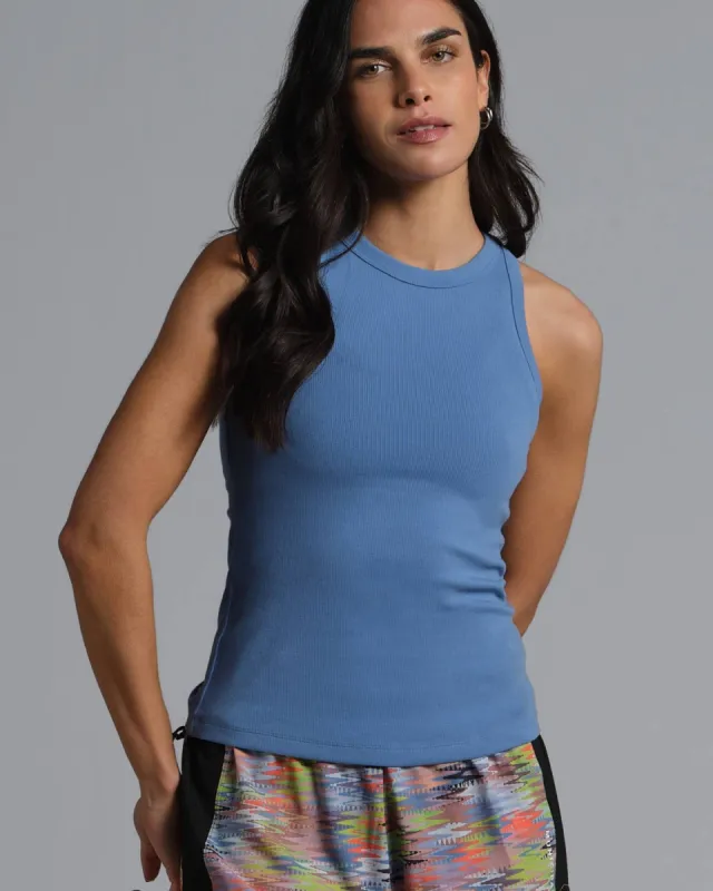 Municipal Women's Rib Knit Tank - DENIM sold by Sun Diego Boardshops