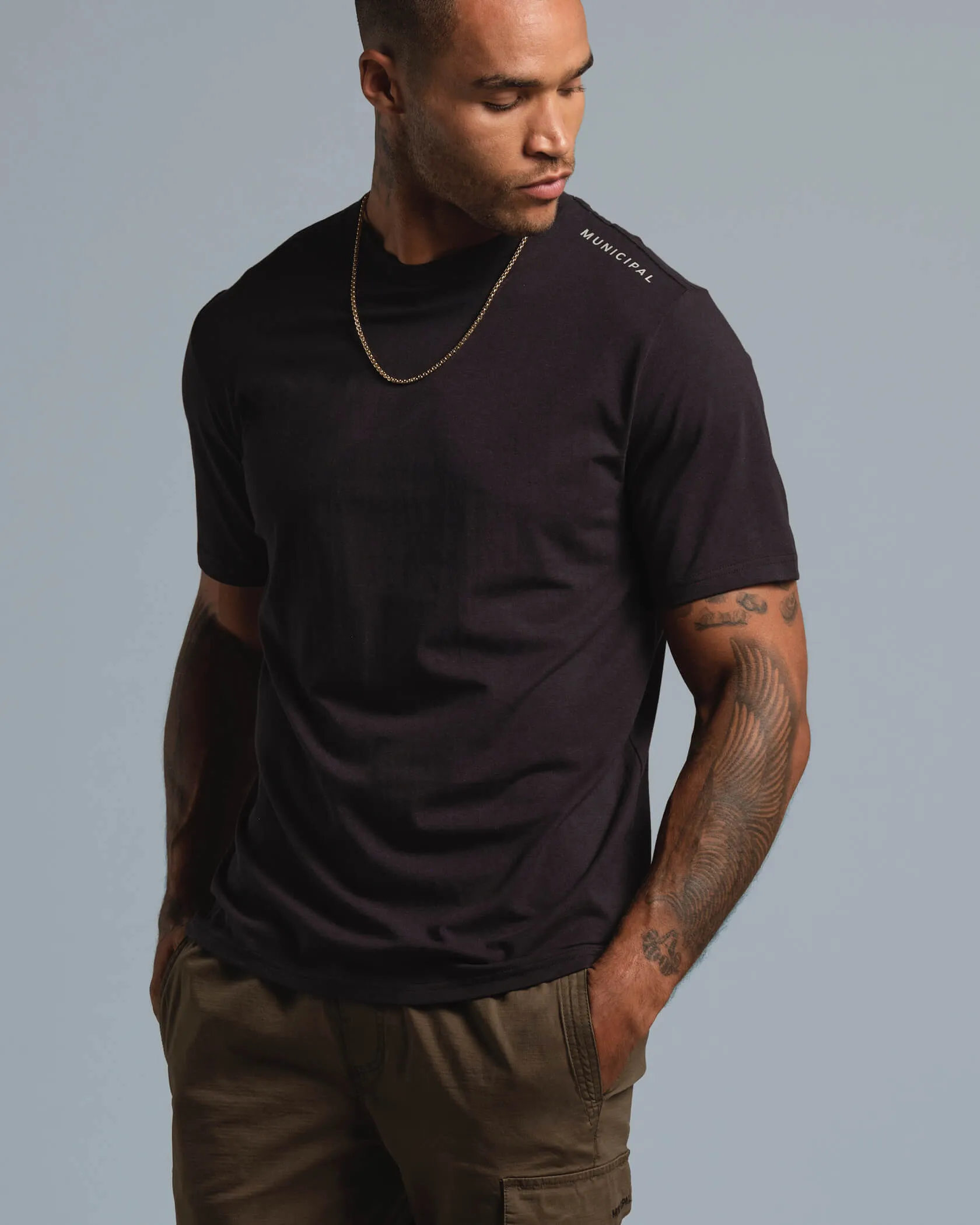 Municipal Enduro Stretch T-Shirt - BLACK/GRAY sold by Sun Diego Boardshops