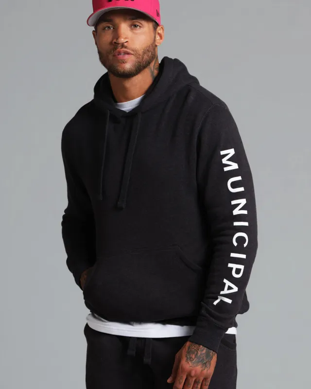Municipal Gameday Hoodie - BLACK HEATHER/WHITE sold by Sun Diego Boardshops