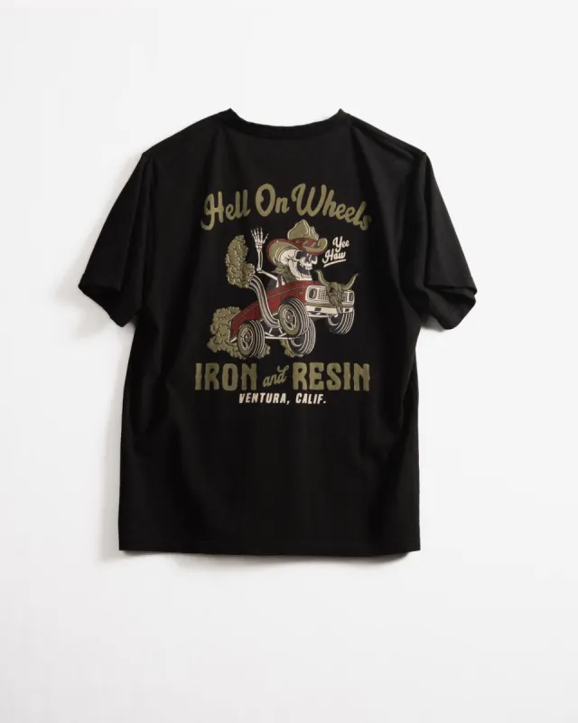 Iron & Resin Hell On Wheels Pocket Tee - BLACK sold by Sun Diego Boardshops