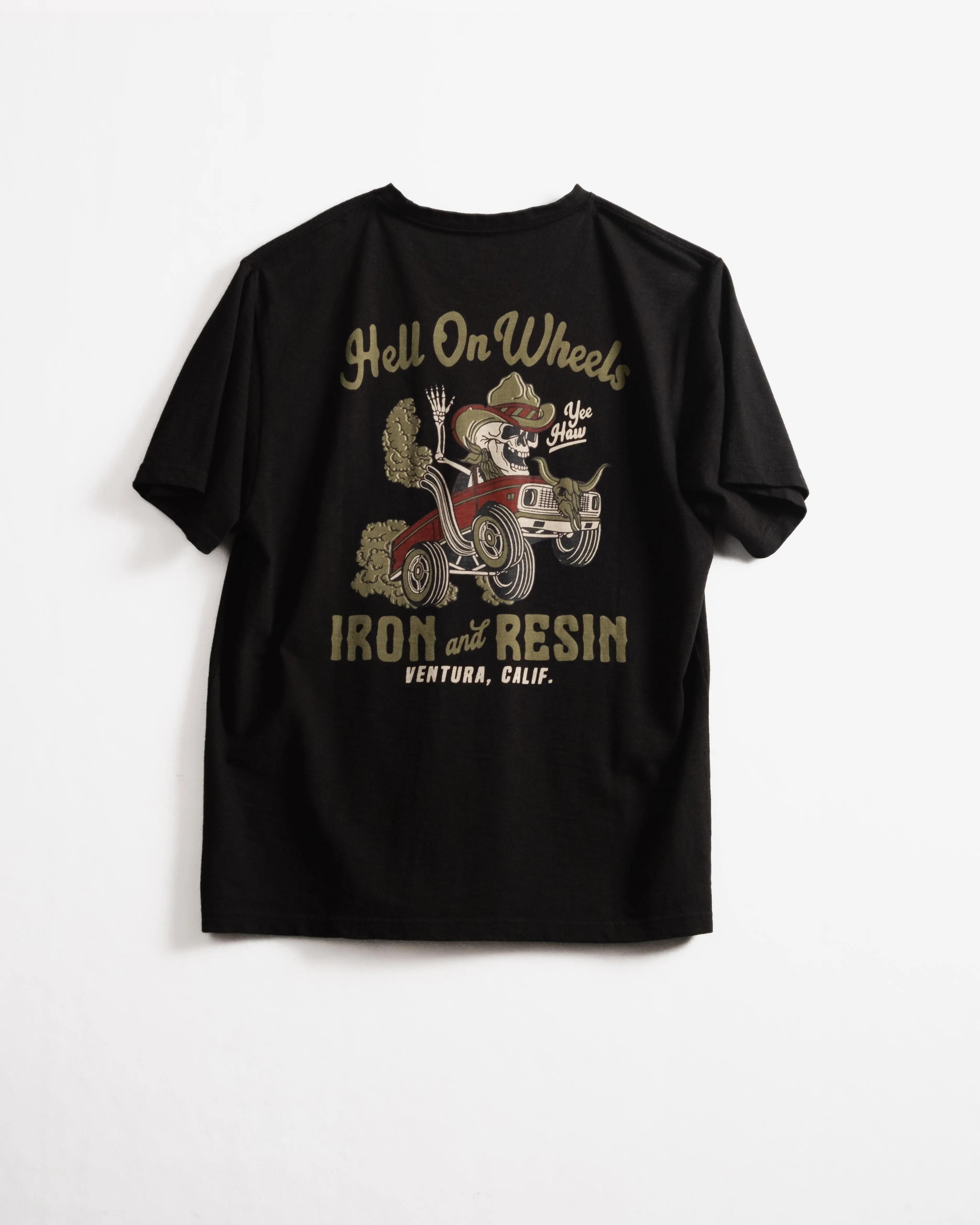 Iron & Resin Hell On Wheels Pocket Tee - BLACK sold by Sun Diego Boardshops