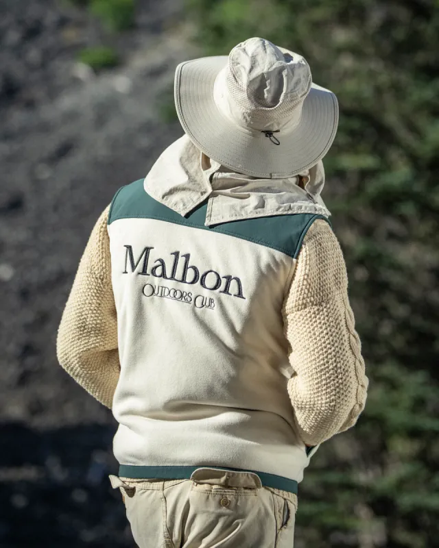 Malbon Golf Backcountry Polar Fleece Vest - FOREST/IVORY sold by Sun Diego Boardshops