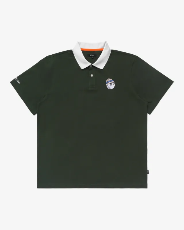 Malbon Fishing Buckets Pique Polo - Forest made by Malbon