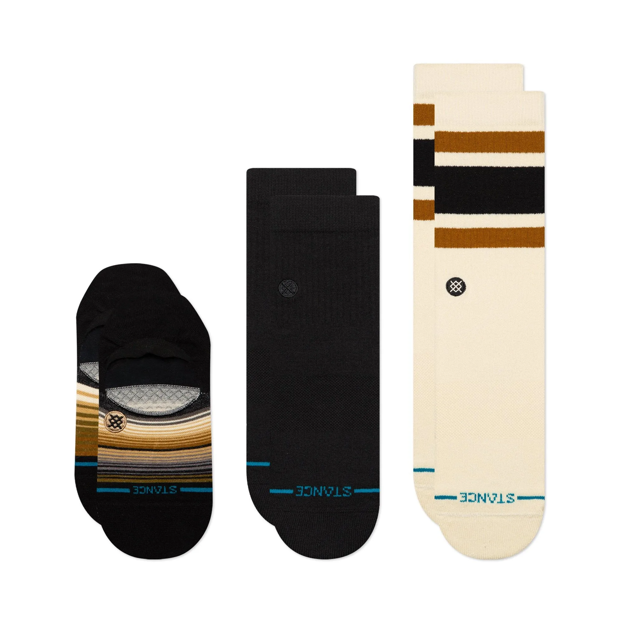 Stance Icon Series Socks 3 Pack - BLACK sold by Sun Diego Boardshops
