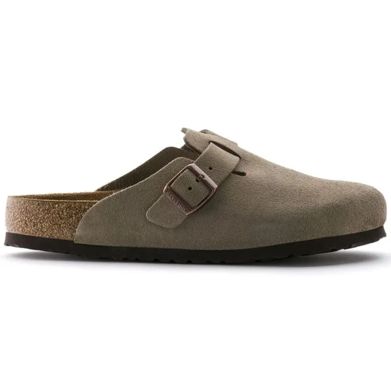 Birkenstock Women's Boston Soft Footbed - TAUPE SUEDE sold by Sun Diego Boardshops